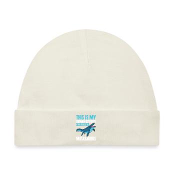 Mosasaurus Dinosaurier - Baby Premium Organic Mütze - Naturweiß - Vorne