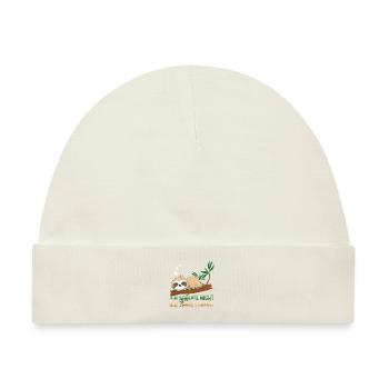 Mein Offizielles Schlafshirt Faulenzer - Baby Premium Organic Mütze - Naturweiß - Vorne