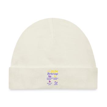 Baby Vorhersage 2024 werdende Mutter 2024 - Baby Premium Organic Mütze - Naturweiß - Vorne
