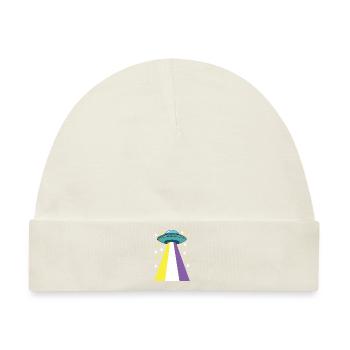 Non Binary Pride Genderqueer - Baby Premium Organic Mütze - Naturweiß - Vorne