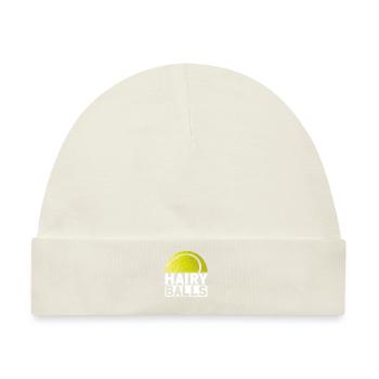 Haarige Bälle - Lustiges Tennis - Baby Premium Organic Mütze - Naturweiß - Vorne