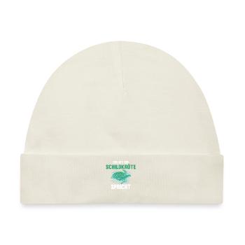 Schildkröte Schildkröten - Baby Premium Organic Mütze - Naturweiß - Vorne