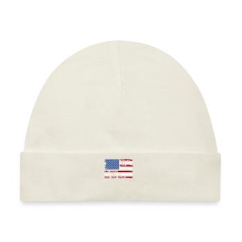 Pfadfinder US Flagge - Baby Premium Organic Mütze - Naturweiß - Vorne