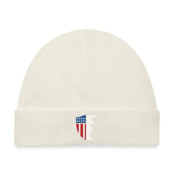Pfadfinder US Flagge - Baby Premium Organic Mütze - Naturweiß - Vorne