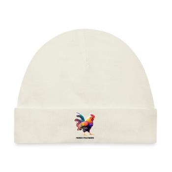 FIERCE FEATHERS - Baby Premium Organic Mütze - Naturweiß - Vorne