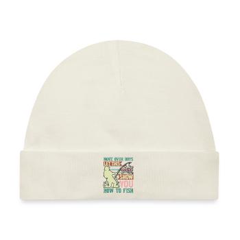 Angeln Fischen Anglerin - Baby Premium Organic Mütze - Naturweiß - Vorne