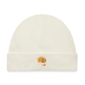 Mamaw Boho Leopard Kürbisse Herbst Blätter Herbst - Baby Premium Organic Mütze - Naturweiß - Vorne