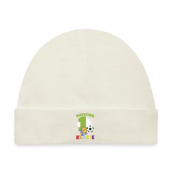 Aufstieg 1. Klasse - Baby Premium Organic Mütze - Naturweiß - Vorne