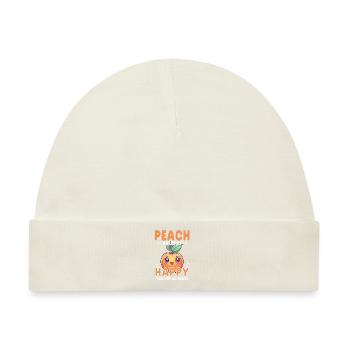 Pfirsich Kawaii - Baby Premium Organic Mütze - Naturweiß - Vorne
