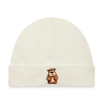 Jacky, der mürrische Bär - Baby Premium Organic Mütze - Naturweiß - Vorne
