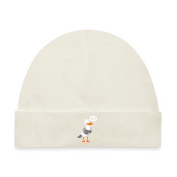 Möwen Nö! sture Möwe Seevogel Seagull - Baby Premium Organic Mütze - Naturweiß - Vorne