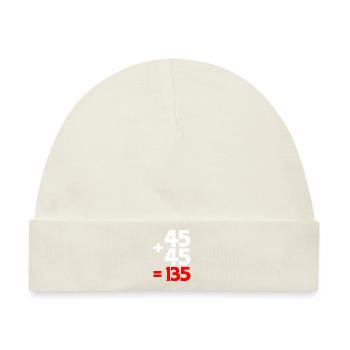 45 + 45 = 135 4 - Baby Premium Organic Mütze - Naturweiß - Vorne