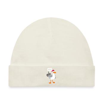 Möwen Nö! sture Möwe Seevogel Seagull - Baby Premium Organic Mütze - Naturweiß - Vorne