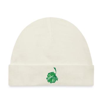 Natur - Grünes Blatt - Baby Premium Organic Mütze - Naturweiß - Vorne