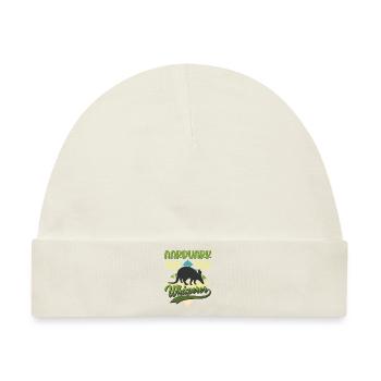 Erdferkel Flüsterer Aardvark Whisperer - Baby Premium Organic Mütze - Naturweiß - Vorne