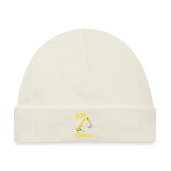 Kita Anfänger Bagger Kita-Anfang Geschenk - Baby Premium Organic Mütze - Naturweiß - Vorne