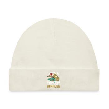 Ich kann nicht ich habe Pläne mit meinen Reptilien - Baby Premium Organic Mütze - Naturweiß - Vorne