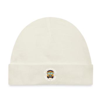 Funny It's All Fun And Games - Yellow School Bus - Baby Premium Organic Mütze - Naturweiß - Vorne