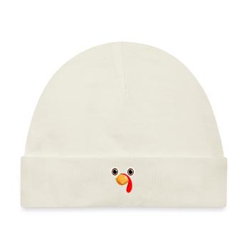 Thanksgiving Day Truthahn Gesicht Lustige Gobble - Baby Premium Organic Mütze - Naturweiß - Vorne