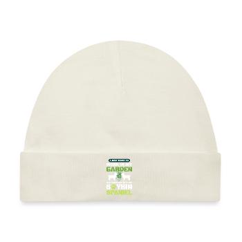In meinem Garten arbeiten und mit meinem Boykin - Baby Premium Organic Mütze - Naturweiß - Vorne