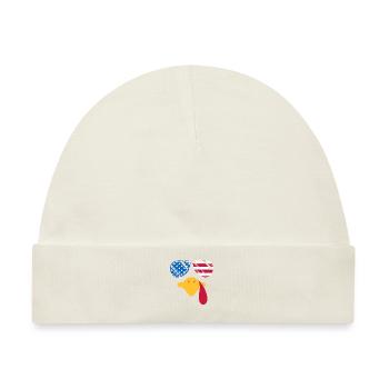 Coole Türkei Gesicht Sonnenbrille amerikanische - Baby Premium Organic Mütze - Naturweiß - Vorne