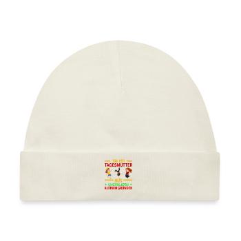 Tagesmutter Abschiedsgeschenk - Baby Premium Organic Mütze - Naturweiß - Vorne