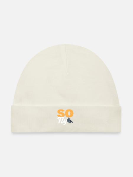 So Fly Ornithologe - Baby Premium Organic Mütze - Naturweiß