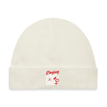 Feminist Dad Raging Feminist Dad - Baby Premium Organic Mütze - Naturweiß - Vorne