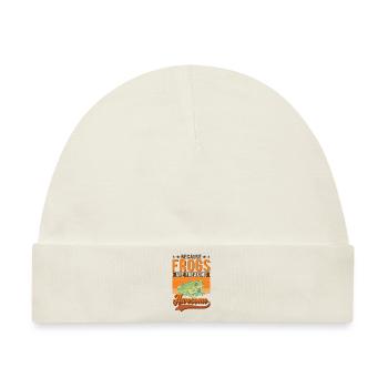 Frosch Geschenk Laubfrosch - Baby Premium Organic Mütze - Naturweiß - Vorne