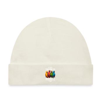 Papagei Sprechender Lustiger Papageienvogel-Enthusiast - Baby Premium Organic Mütze - Naturweiß - Vorne