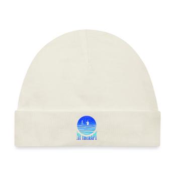 Fliegenfischen My Therapy Fischjagd Angler - Baby Premium Organic Mütze - Naturweiß - Vorne