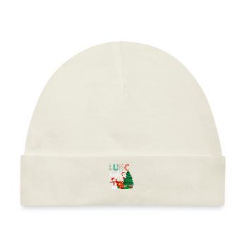 Mittagessen Dame Lustige Weihnachtsbaum Weihnacht - Baby Premium Organic Mütze - Naturweiß - Vorne