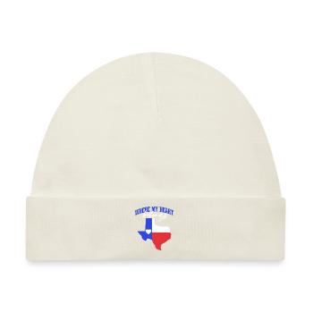 Wo mein Herz hingehört: Texas - Baby Premium Organic Mütze - Naturweiß - Vorne
