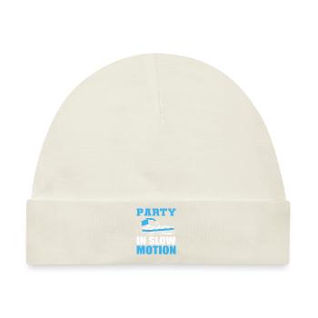 Party In Slow Motion Kapitän - Baby Premium Organic Mütze - Naturweiß - Vorne
