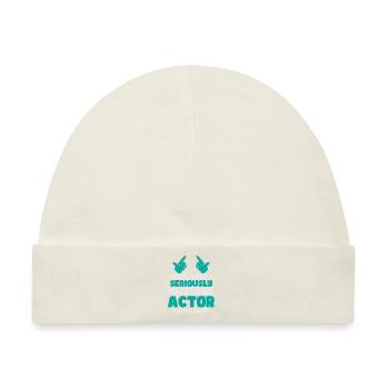 This is what a cool awesome actor looks - Baby Premium Organic Mütze - Naturweiß - Vorne