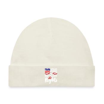 Feminist Stars Stripes & - Baby Premium Organic Mütze - Naturweiß - Vorne