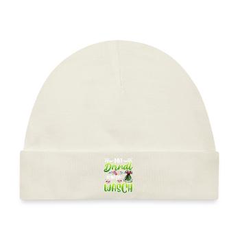 Mein Dirndl is in da Wäsch Bayerisches Dirndl Shir - Baby Premium Organic Mütze - Naturweiß - Vorne