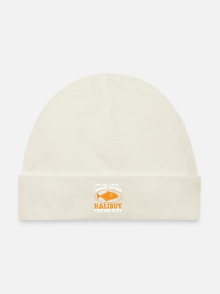 Heilbutt-Angelköder, Angler, Angler, - Baby Premium Organic Mütze - Naturweiß