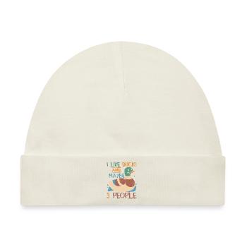 Ente Entchen Geschenk - Baby Premium Organic Mütze - Naturweiß - Vorne