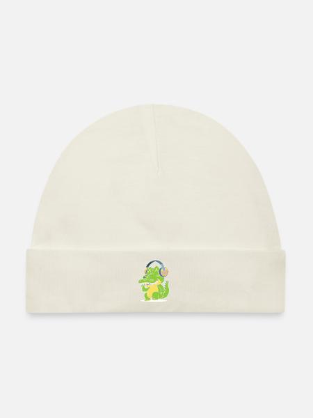 DJ Crocodile Discjockey - Baby Premium Organic Mütze - Naturweiß