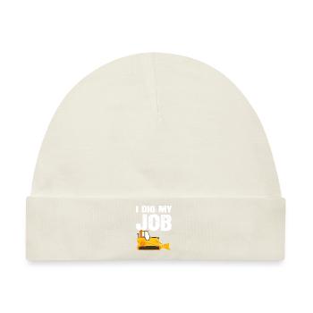 Lustiger Anbieter schwerer Geräte Bauarbeiter - Baby Premium Organic Mütze - Naturweiß - Vorne