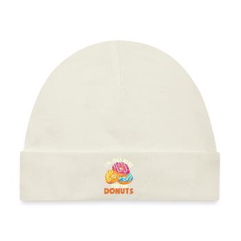 Ich bin nur hier für die Donuts Lustiges Donuts - Baby Premium Organic Mütze - Naturweiß - Vorne