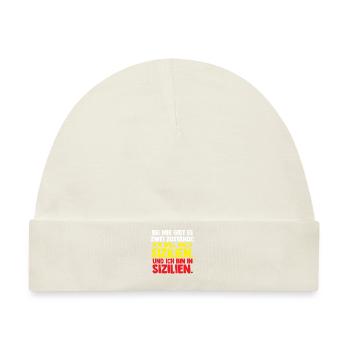 Sizilianer Sizilianisch Sizilien - Baby Premium Organic Mütze - Naturweiß - Vorne