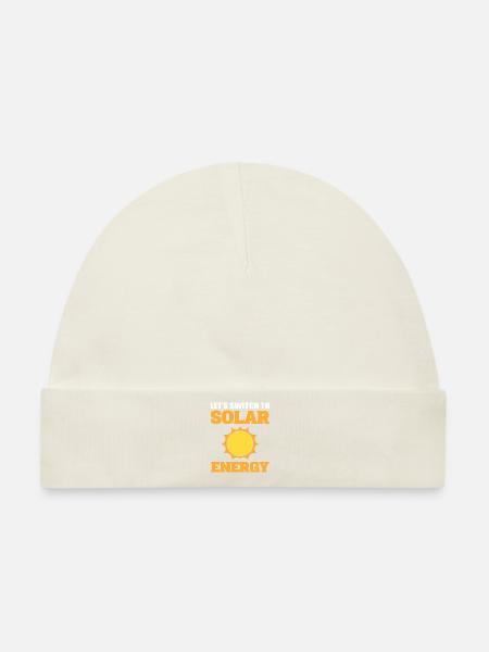 Solarenergie Energie Solarenergie -Inventar - Baby Premium Organic Mütze - Naturweiß