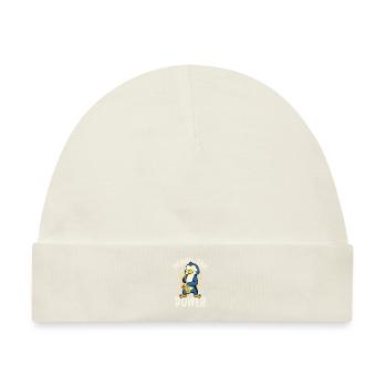 Pengu-Sax Power - Pinguin am Saxophon - Baby Premium Organic Mütze - Naturweiß - Vorne