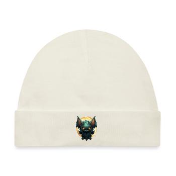 Bat Halloween I Cartoon Cute Bat - Baby Premium Organic Mütze - Naturweiß - Vorne