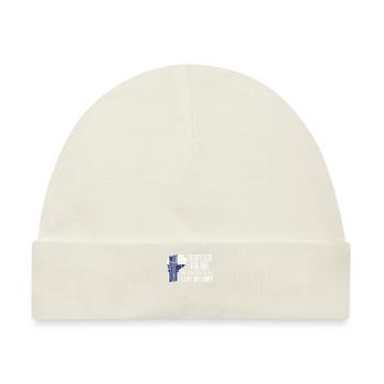 Finnischer Stolz Finnische Flagge Gewachsen - Baby Premium Organic Mütze - Naturweiß - Vorne