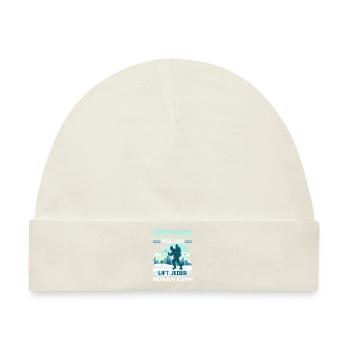 Ski Tour Weil den Lift Jeder Nehmen kann - Baby Premium Organic Mütze - Naturweiß - Vorne