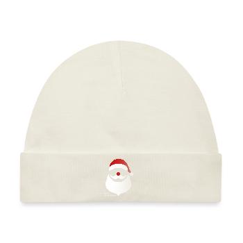 Weihnachtsmann (Frohe-Weihnachten-Strick-Edition) - Baby Premium Organic Mütze - Naturweiß - Vorne
