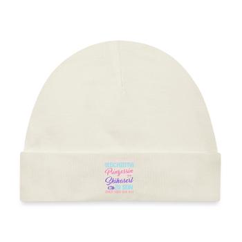 Skihasen Nicht Leicht Prinzessin und Skihaserl - Baby Premium Organic Mütze - Naturweiß - Vorne
